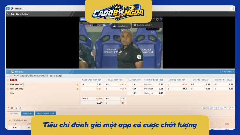 Các tiêu chí quan trọng giúp cược thủ kiểm tra app toàn diện