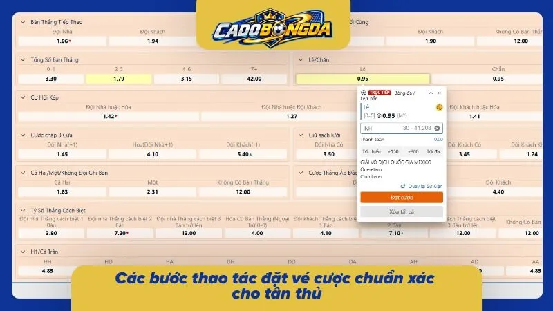 Thao tác đặt vé vào tiền cực dễ dàng