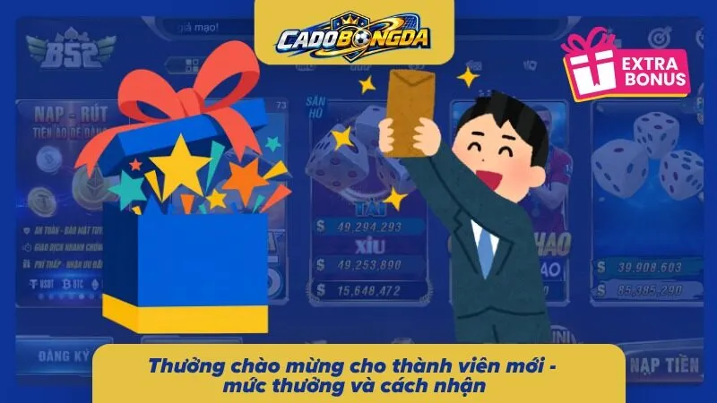 Ưu đãi thưởng dành cho thành viên mới tại B52Club