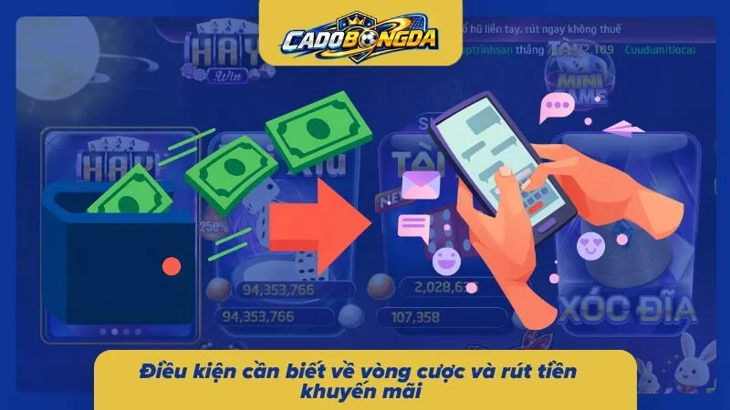 Quy tắc cần nắm về vòng cược và cách rút tiền thưởng  