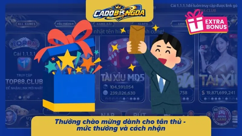 Mức tiền nạp và hạn mức thưởng dành cho ưu đãi tân thủ