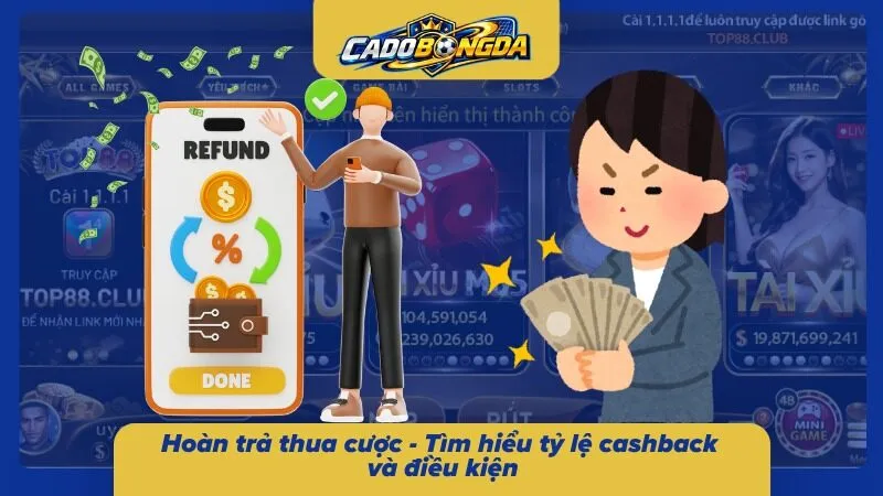 Chi tiết tỷ lệ hoàn tiền và điều kiện nhận ưu đãi cược thua