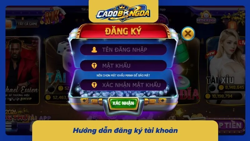 Quy trình tạo tài khoản được trình bày từng bước giúp người mới dễ dàng thực hiện
