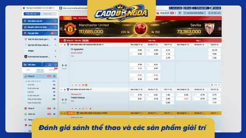 Khám phá sảnh thể thao cùng đa dạng sản phẩm giải trí