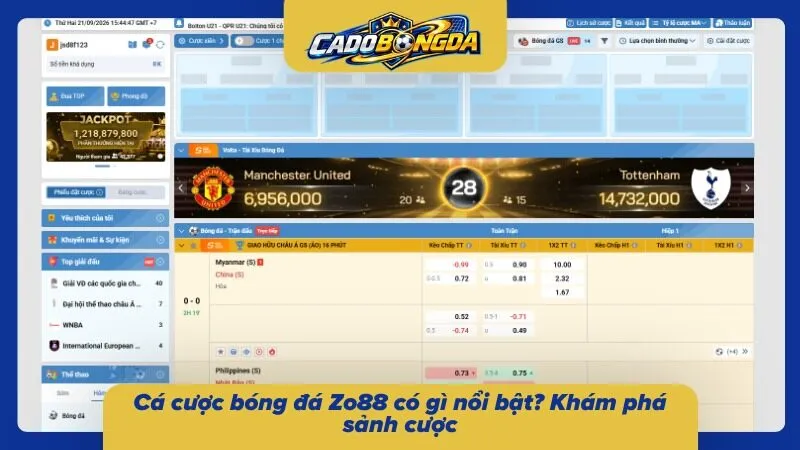 Những điểm hấp dẫn khi tham gia đặt cược bóng đá