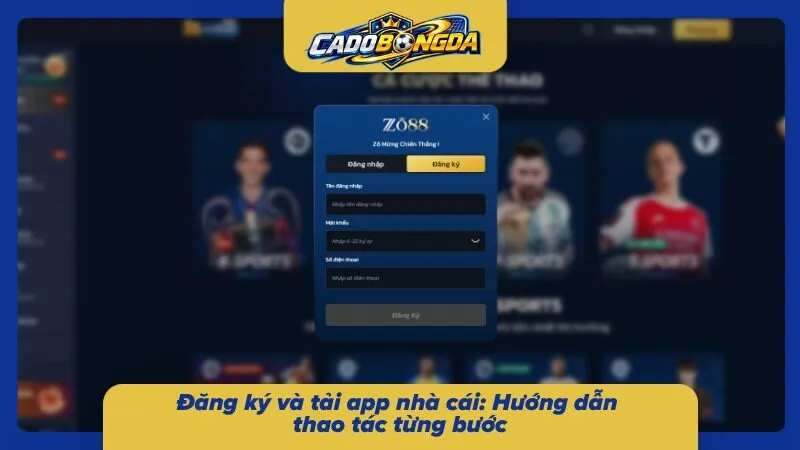 Các bước tạo tài khoản và cài đặt ứng dụng sân chơi