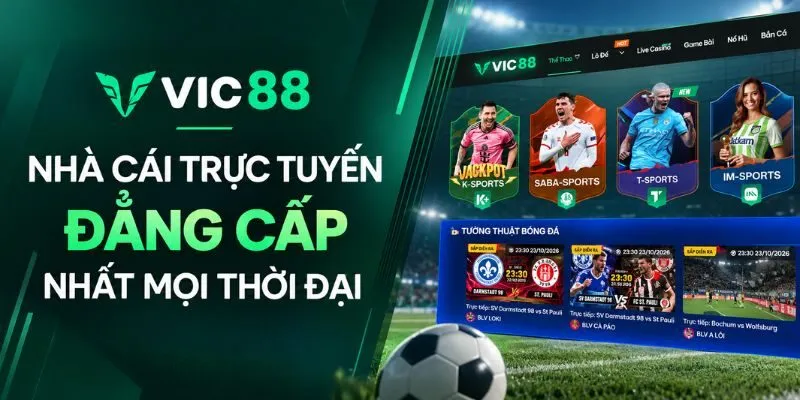 Trang cá độ bóng đá Vic88 với bốn sảnh thể thao